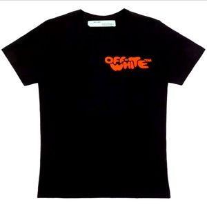 $397 Off-White Orange Logo Impressionism T Shirt SS19 - Sz. M